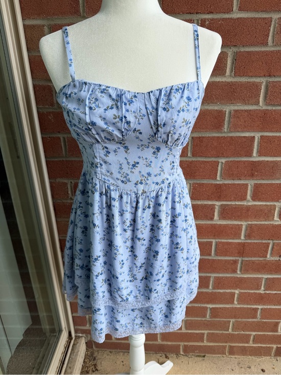 Hollister Dresses & Skirts - Blue floral mini dress